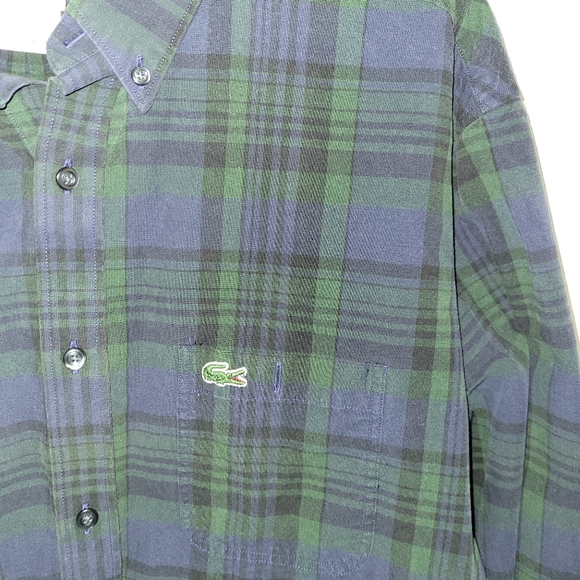 Lacoste Live Green Blue Dress Shirt - Picture 3 of 4